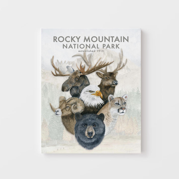 Rocky Mountain Wildlife Travel Poster - Brett Blumenthal Art