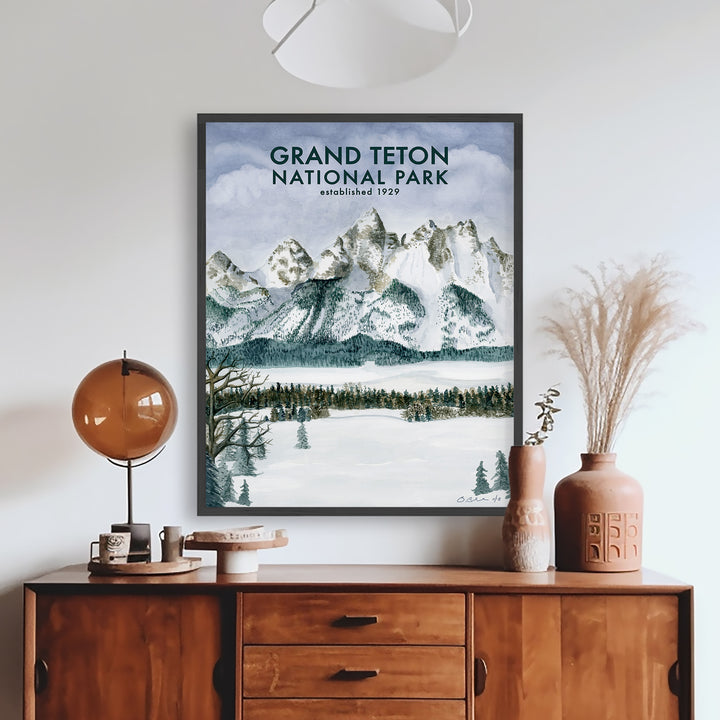 Affiche du parc national de Grand Teton