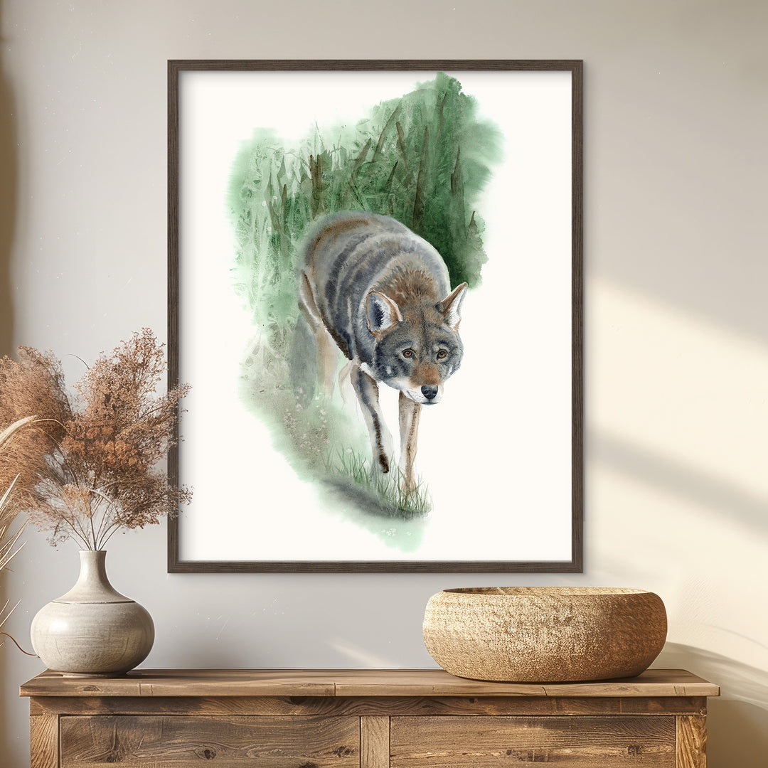 Red Wolf Art – “What Remains” | Endangered Species Wall Art (Print, Canvas, Framed) - Brett Blumenthal Art