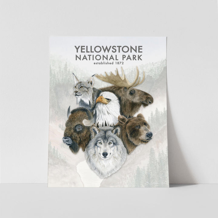 Affiche sur la faune sauvage de Yellowstone n°1