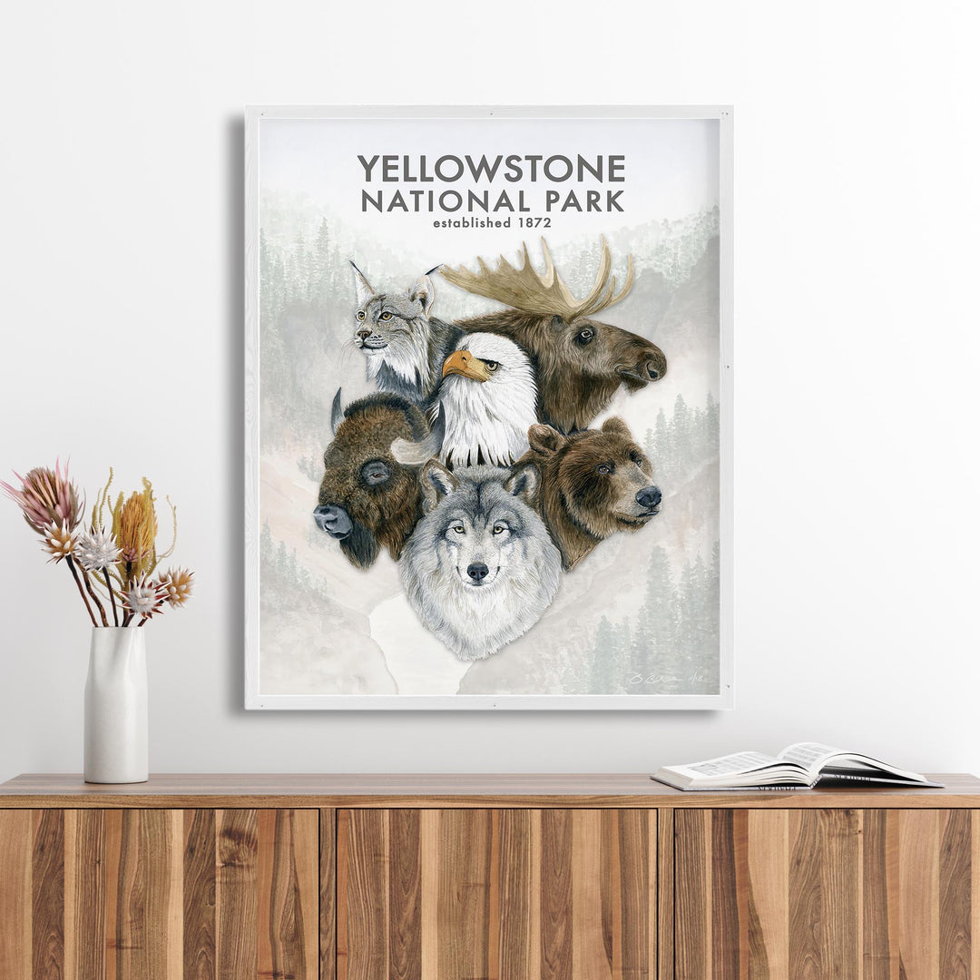 Affiche sur la faune sauvage de Yellowstone n°1