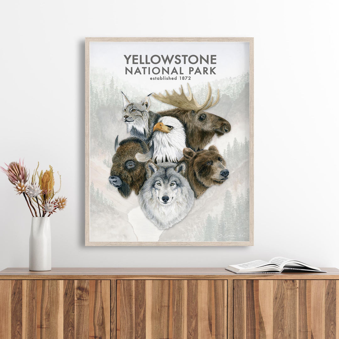 Affiche sur la faune sauvage de Yellowstone n°1