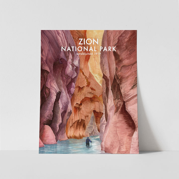 Zion National Park Poster - The Narrows - Brett Blumenthal Art