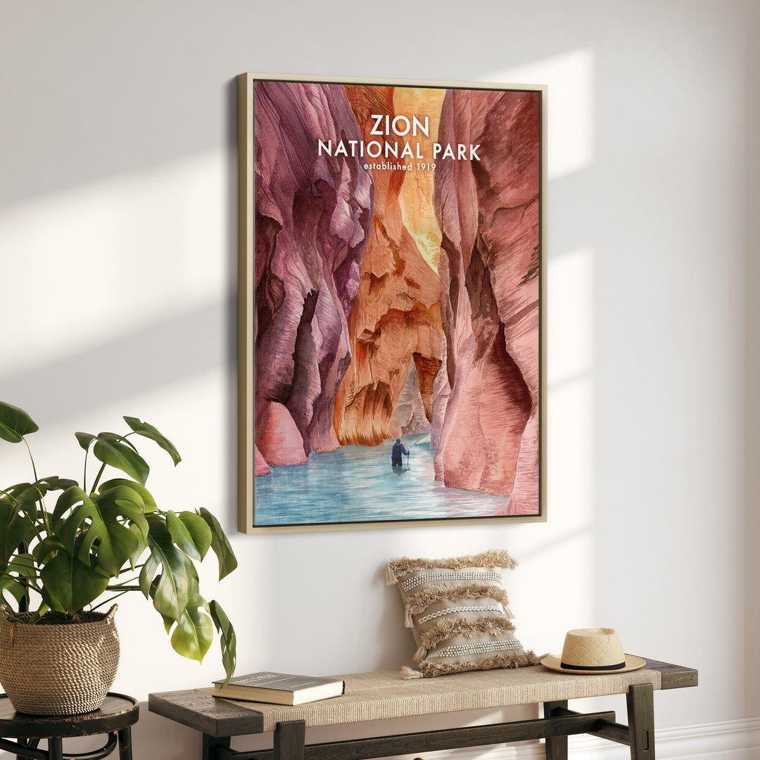 Zion National Park Poster - The Narrows - Brett Blumenthal Art