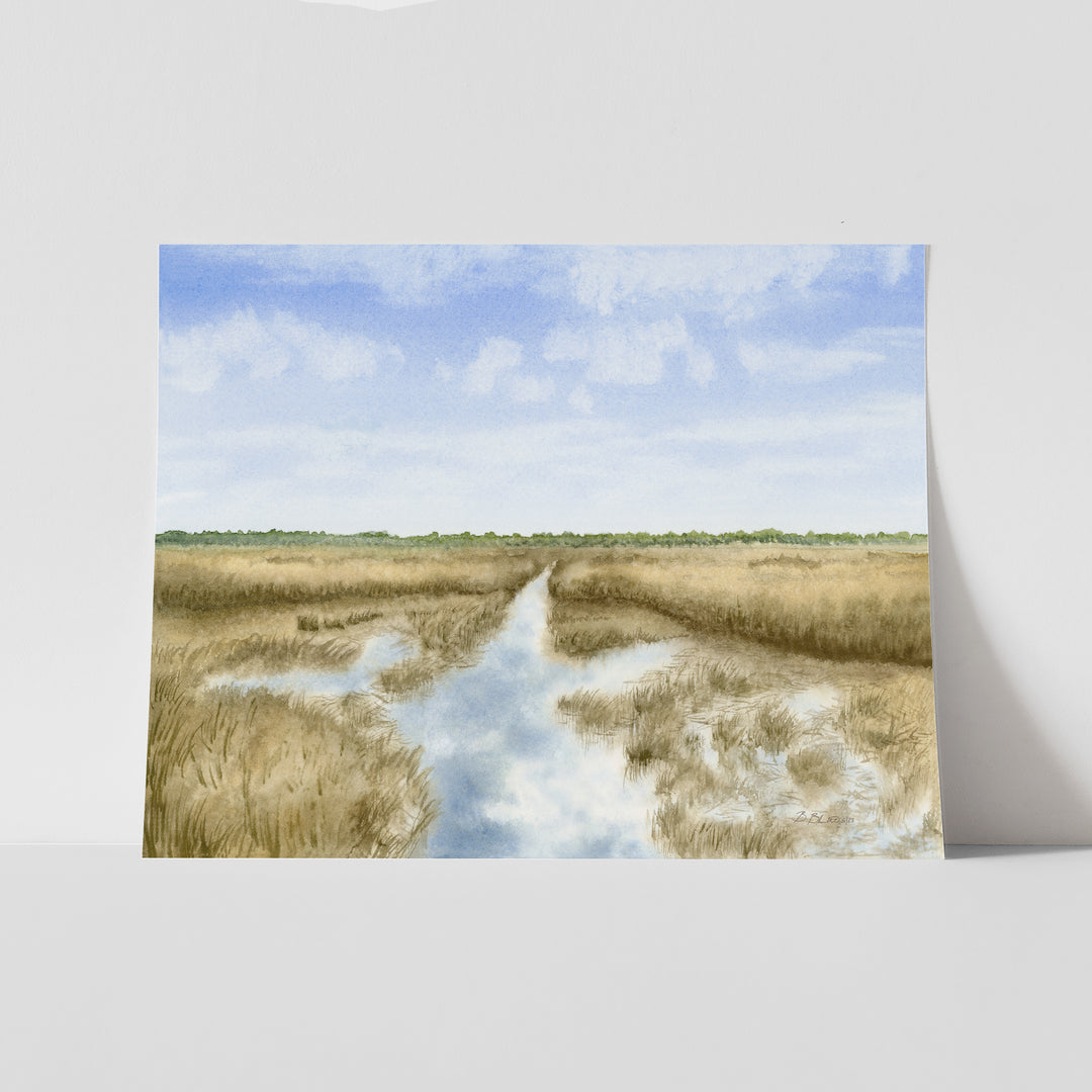 Coastal Wetlands Marsh Painting