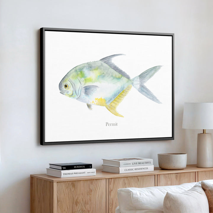 Aquarell-Montierung „Permit Fish“