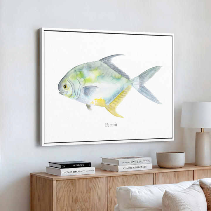 Aquarell-Montierung „Permit Fish“