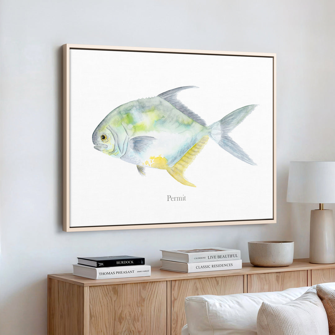 Aquarell-Montierung „Permit Fish“