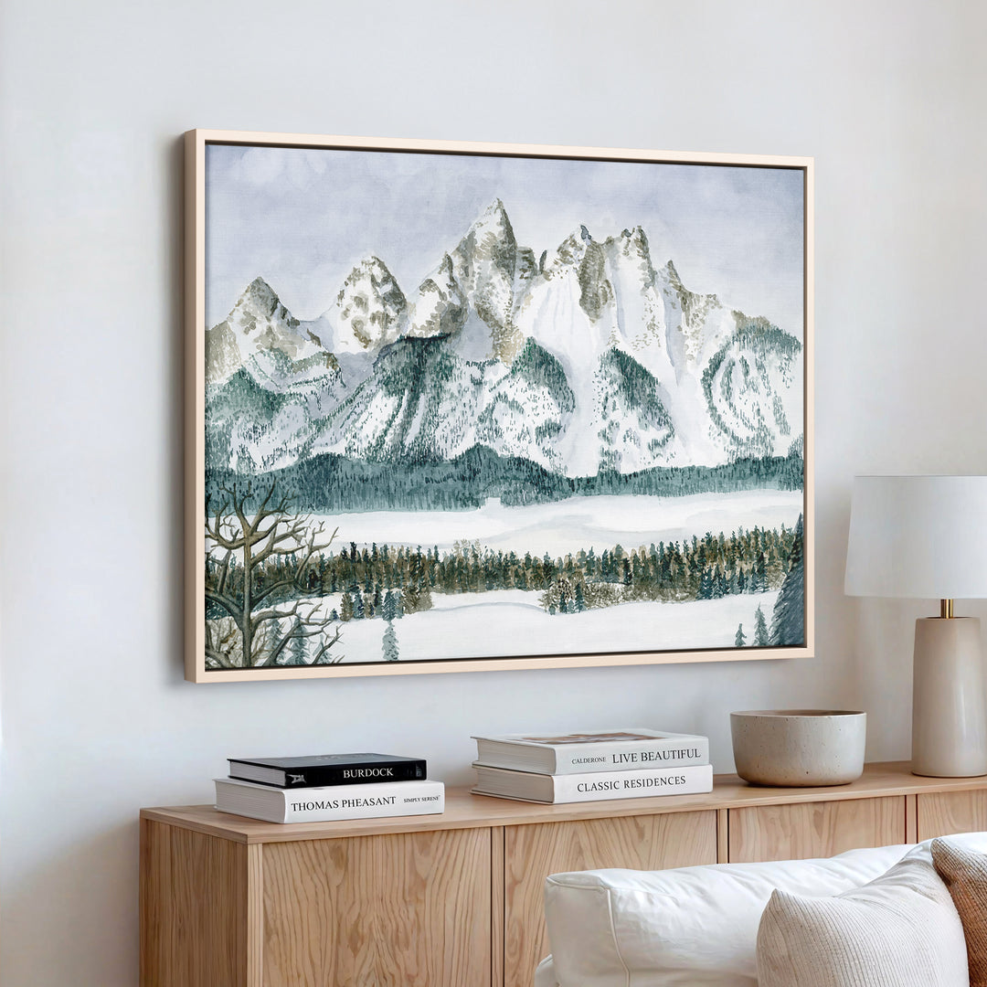 Aquarelle de paysage du parc national de Grand Teton